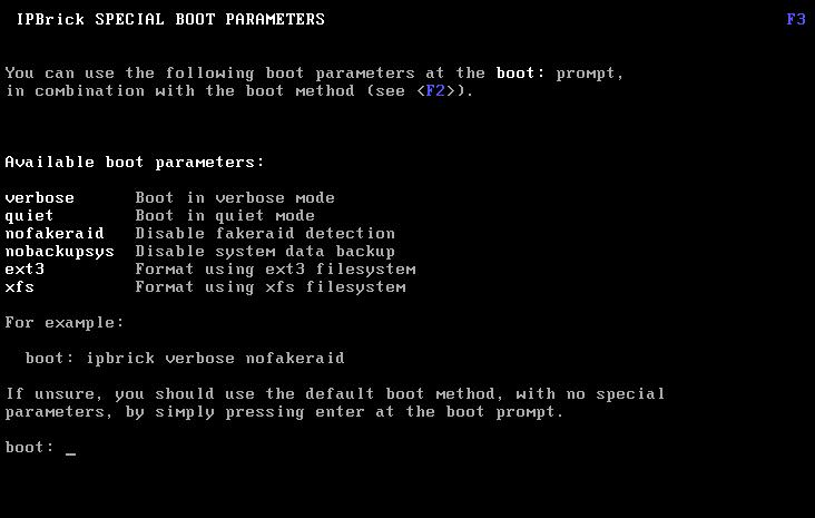 4: IPBrick Installation - Special boot