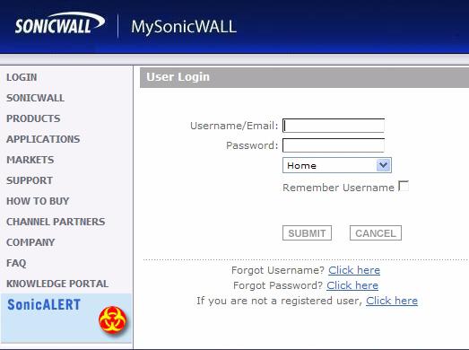 Creating a mysonicwall.com Account To create a mysonicwall.com account, perform the following steps: 1. In your browser, navigate to www.mysonicwall.com. 2.