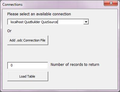 This form displays the connections that are currently part of the workbook, and it also searches for additional.odc files on the local machine. The default location for these files is C:\.