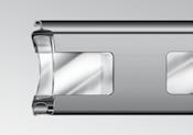 The especially developed profile section formed in high-quality optics, enables significantly tighter winding of the door