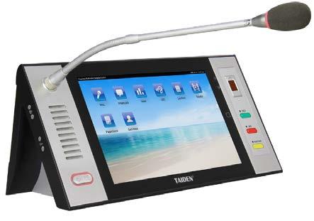 HCS-8338ACE New Generation Paperless Multimedia Congress Terminal The stylish and ergonomically designed Paperless Multimedia Congress Terminal is equipped with a 10" high-resolution (1280 800) LCD
