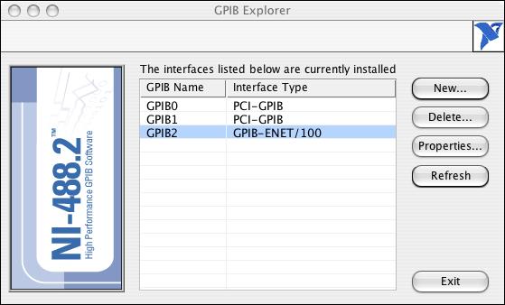 Chapter 3 GPIB Explorer (Mac OS X and Linux) Starting GPIB Explorer Mac OS X To start GPIB Explorer from the Finder, double-click on Applications»