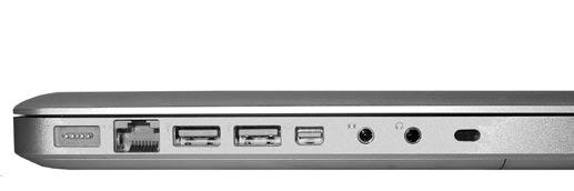 the 13 MacBook features & Ports Your 13 MacBook has eight side panel ports and features as shown: 1 2 3 4 5 6 1.