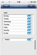 Weekly schedule control With weekly schedule function for ipad and Web function.