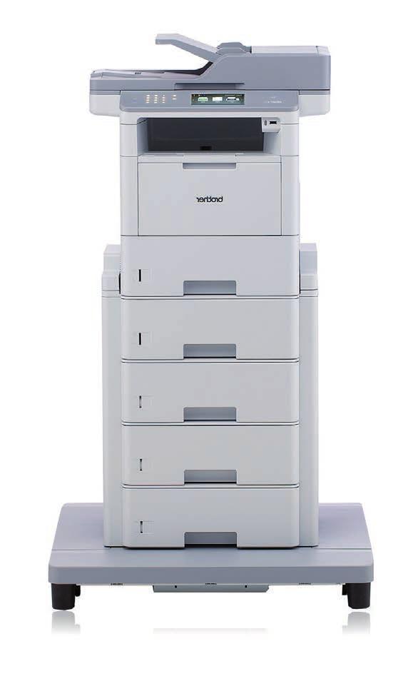 Business-centric printers built for high print volumes Optional 800 sheet capacity mailbox Paper output with paper stack full sensor 4.