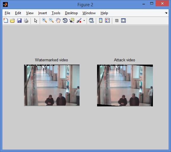 Image Rotation Fig:9 PSNR and BER of image cropping video attack.
