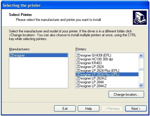 You should not connect the printer yet, so that this will not restrict the installation of the printer to a specific port.