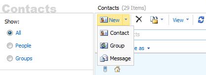 Create a Group Click Contacts in the Navigation Menu.
