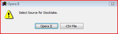 Click Kwik Stock Manual Stocktake Select the source.
