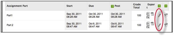 Assignment Submission Dates After clicking Create Assignment you will be taken to the assignment summary page.