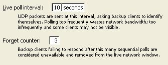 Search timeout: Retrospect terminates its search for a known client when it cannot find the client in the specified time period.