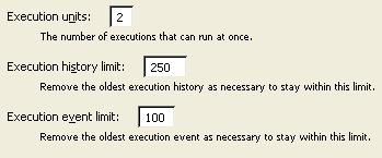 Execution Preferences The Execution preferences control Retrospect s execution units, look ahead time, and password protection, among other things.