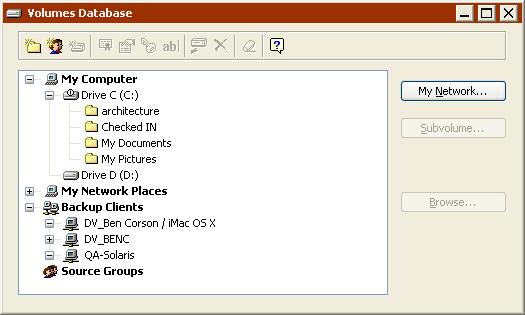 Retrospect uses volumes as sources for backups and other operations and helps keep track of files with volume Snapshots.