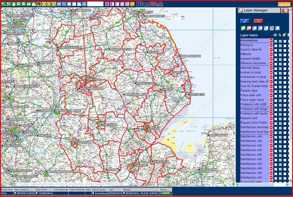 Place Survey Mosaic Indicator PlanWeb is a simple mapping tool available to all staff and partners. This Geographical Information System (GIS) is available free through the Lincolnshire http://shared.