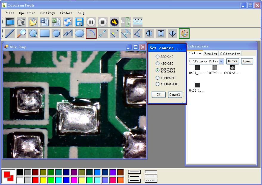 9 Click,open the operation system Choose the Image resolution from 320*240 to