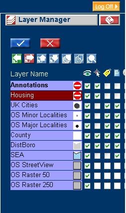 Re-ordering Layers You can change the order of the layers if objects on upper layers are obscuring objects on the lower layers.