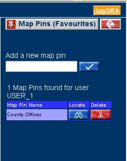 The map layers are not saved as part of the map pin, so you can quickly jump to this location regardless of the geoset you are using.
