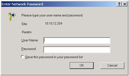 Configuration 2-4 The login screen should appear: To be able to configure the gateway you should