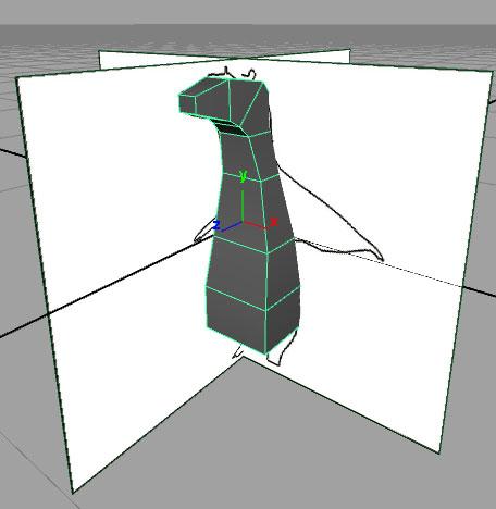Head, Neck, and Nose Extrude 3 more times to get the head, neck, and nose Rotate to
