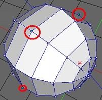 Then, select 3 vertices of the sphere that define the middle, the press 'Ok'.