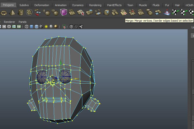 Combining 2 Sides of Head Once you are sure you won t be making any massive changes to the head geometry, you can combine the two sides into a single mesh and use the other reflection editing option