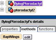 Change the name of the pterodactyl object to something different, such as flyingpterodactyl.