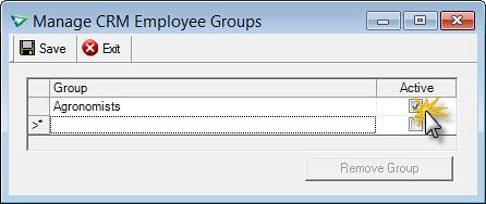 Editing an Employee Group To change the spelling of a group, double-click on the title and change the text. Save your changes.