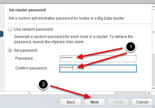Set Cluster Password Set a custom administrative password for the