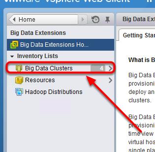 Select Big Data Clusters Click on
