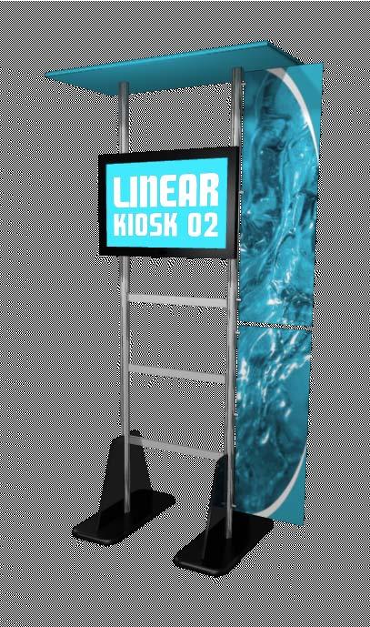 Linear Kiosk 02 LN-K-02 Dress up and add wow to your space with state-of-the-art multimedia kiosks.