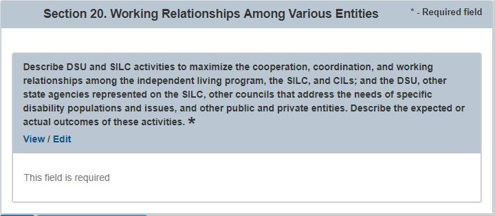 2. Wrking Relatinships Amng Varius Entities The field fr Wrking Relatinships Amng Varius Entities cntains a rich text editr that the grantee is required t enter.