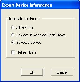 Backup of Panel and Port Information Once a DPOE device has been discovered, information from that device can be exported using the Export Device Information in the Tools menu
