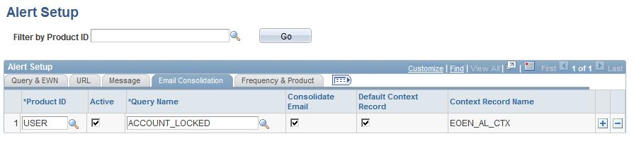 Chapter 5 Creating Alerts User ID Field For email notifications, specify which field from the PeopleSoft query has the user ID.