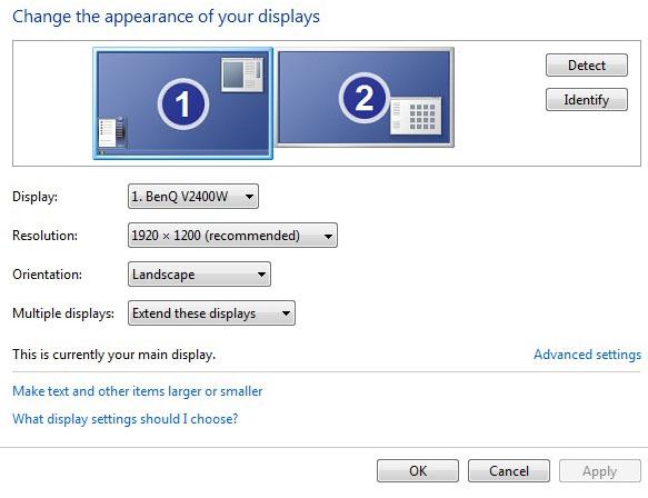 Multi-Monitor Configuration The add-on monitors can be configured by clicking the utility icon and selecting DisplayLink Manager or Video Setup.