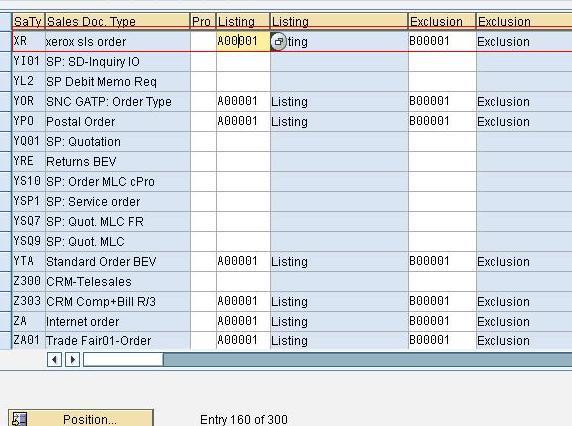 Once the condition technique is completed, we need to maintain Condition Records. Path: SAP Menu Logistics Sales and Distribution Master data Products Listing/Exclusion Create.