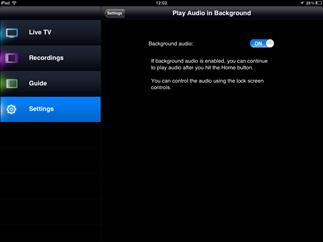 SianoTV offers a Play Audio in Background feature.