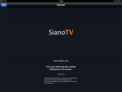 7.7 SianoTV The SianoTV About screen includes the