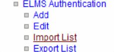 Once uploaded, the ELMS system sends an automated e mail to the new user with the following information: o o o o Username (same as their e mail address) Password (randomly