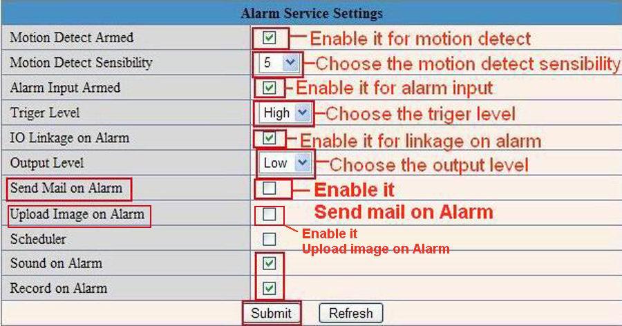 3.16.3 Alarm Input Armed / IO Linkage on Alarm If you want to connect external alarm devices, when it s an alarm input device, choose Alarm Input Armed to enable it, when it s an output device,