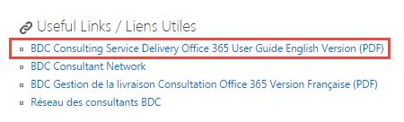 More Resources Office 365 User Guide. BDC Help Desk They have been trained to support O365. Your BDC Project lead or BDC key contact.
