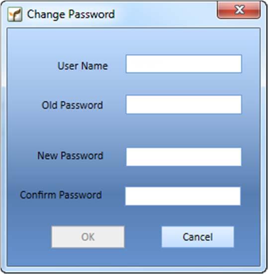 GreenFolders 3.8 User Guide General Information Figure: 2-10 Change Password 1. Provide the current Password. 2. Provide the new Password. 3. Confirm the new Password.