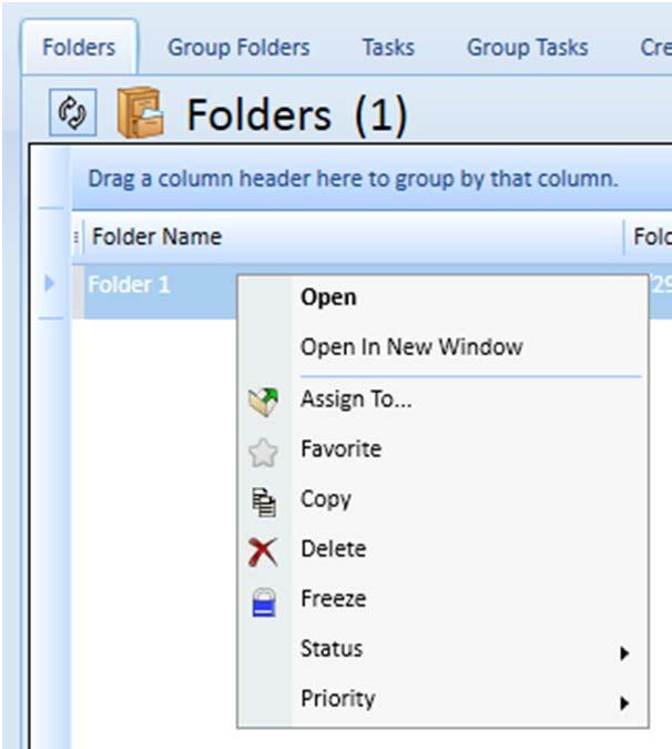 GreenFolders 3.8 User Guide Managing Folders 5.1 Working with Folders You can manage the folder and related activities using the procedures mentioned in this section.
