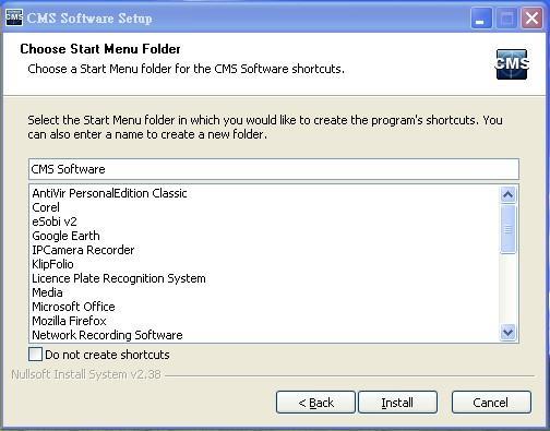 The default directory is "C:\Program Files\CMS Software ". Select Next. iv.