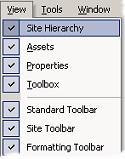 Customizing the Panes in Designer 6.1.1 Showing or Hiding Panes To show or hide panes and toolbars in Designer, perform these tasks: 1. Click View. 2. Click the item to show or hide in the interface.