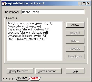 Region Definition Dialog Element Limit search scope to this website Section to display result items Edit OK Cancel Help Description Check to return only site assets which are associated with the web