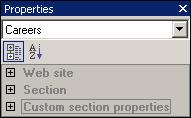Properties Pane minus symbols to expand or collapse the property categories to show or hide the properties and their values.