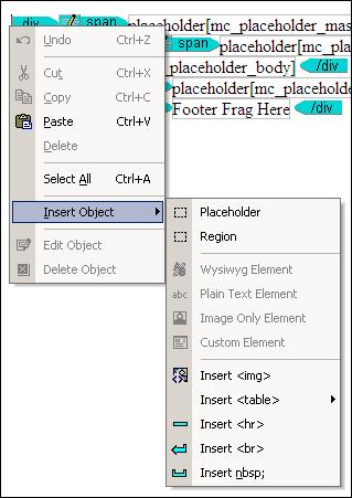 Site Assets Pane Figure 5 16 Right-Click Menu in Design View 5.7 Site Assets Pane The site assets pane is used to manage files that are associated with your site.