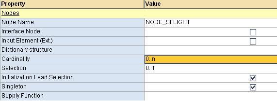 Clear the DICTIONARY STRUCTURE attribute of NODE_SFLIGHT to avoid display of all fields that are available in dictionary, in ALV.