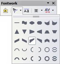Editing a Fontwork object Now that the Fontwork object is created, you can edit some of its attributes.