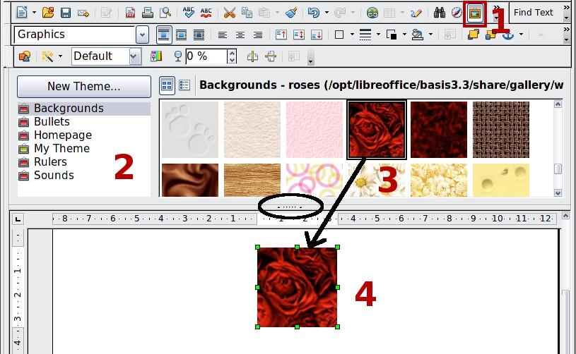 Inserting an image from the Gallery The Gallery provides a convenient way to group reusable objects such as graphics and sounds that you can insert into your documents.